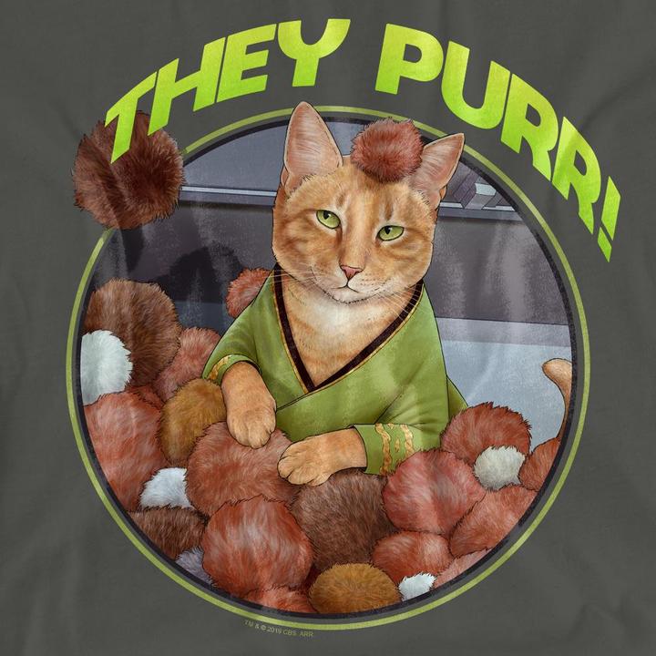 Actual product image Unisex Adult The Purr T-Shirt (XXL)
