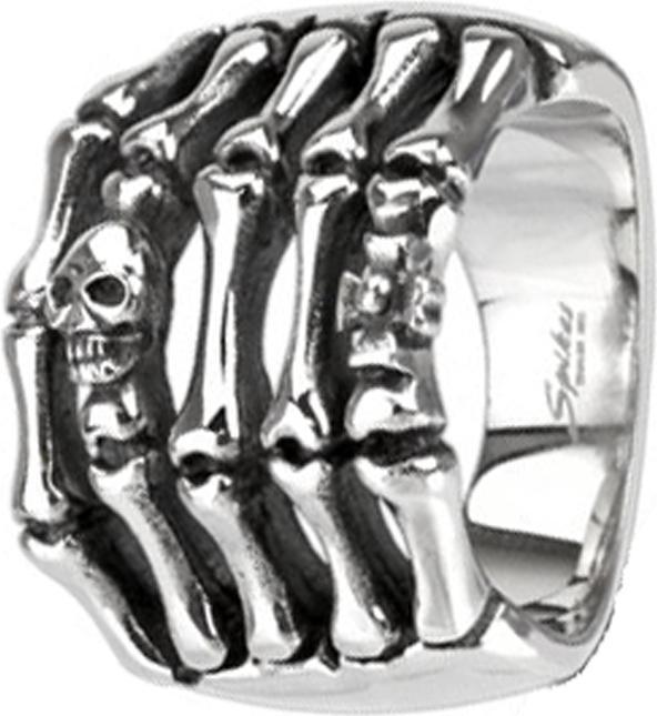 Produktbild Star Piercing Ring silber Skelett Hand (ohne Messing, Titan G23)