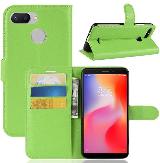 Actual product image MU Classic Litchi Leather Bookcover Series (Xiaomi Redmi 6)