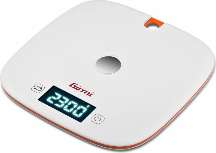 Actual product image Girmi PS02 Electronic kitchen scale Orange, White Flat surface Round
