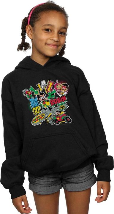 Immagine prodotto Teen Titans Go Robin Montage Felpa con Cappuccio Ragazze (128)