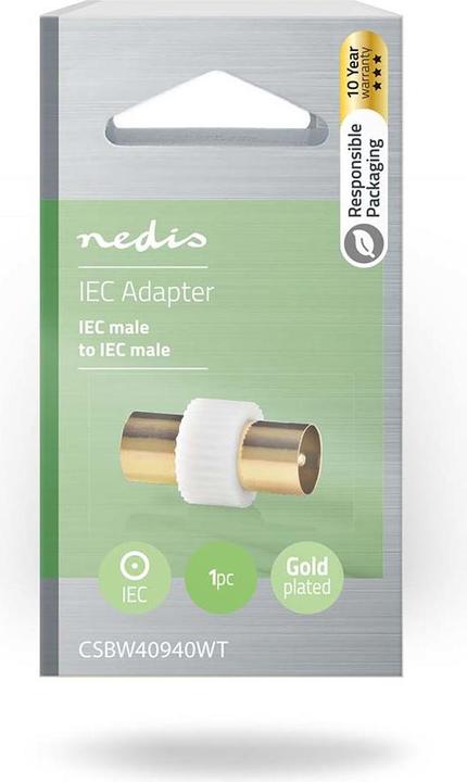 Produktbild Nedis Koaxialkabel IEC (Coax ial) Stecker - IEC (Koaxial (Antennenkabel)