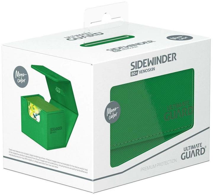 Actual product image Ultimate Guard Card Box XenoSkin Sidewinder Monocolor 80+ Green