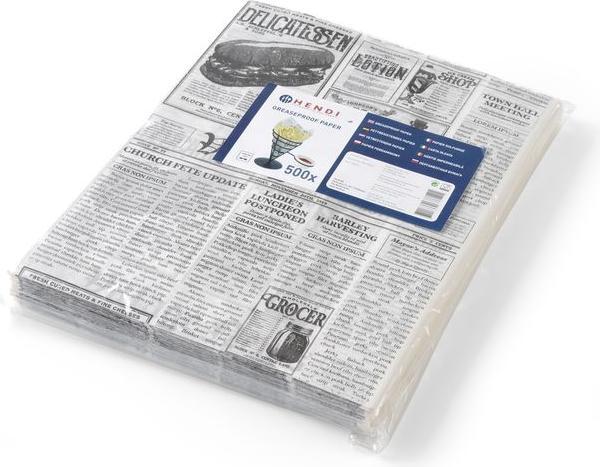 Produktbild Hendi Fettresistendes Papier Zeitungsdruck (500 Stück)