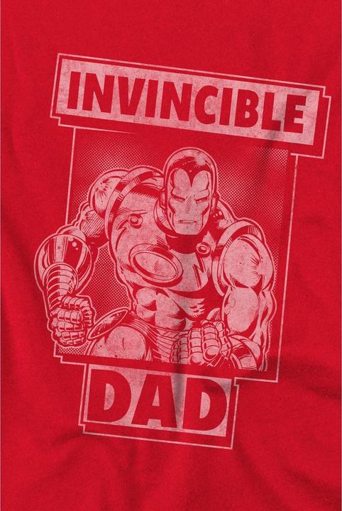 Actual product image Iron Man Mens Invincible Dad Fathers Day T-Shirt (M)