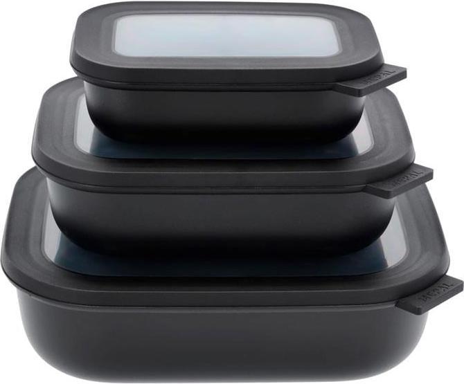 Actual product image Rosti Mepal Mepal - Cirqula Low Rect Bowl Set - Black (14599) (2 l)