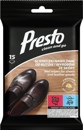 Produktbild Presto Feuchtigkeitstücher für Schuhe und Lederprodukte - 15 Stück (15 x)