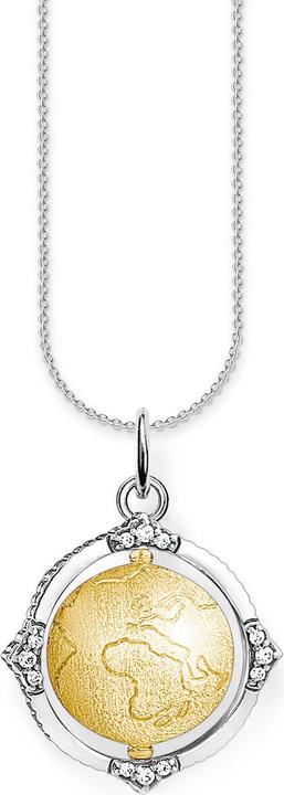 Thomas Sabo Halskette Vintage Weltkugel (925er Silber, 38 - 42 cm)