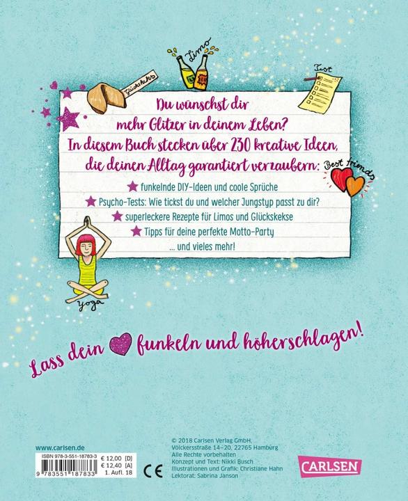 Produktbild Dein Mädchenbuch: Über 230 Ideen für mehr Glitzer im Leben (Deutsch, Nikki Busch, 2018)