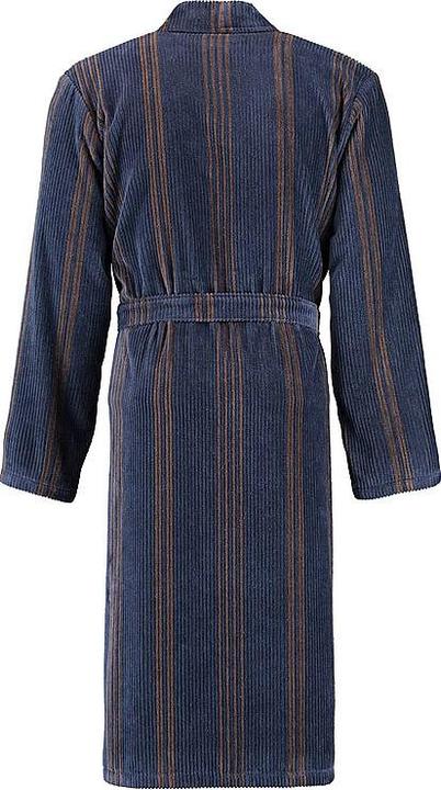Actual product image Cawö Mens Bathrobe Blue/Brown (52)