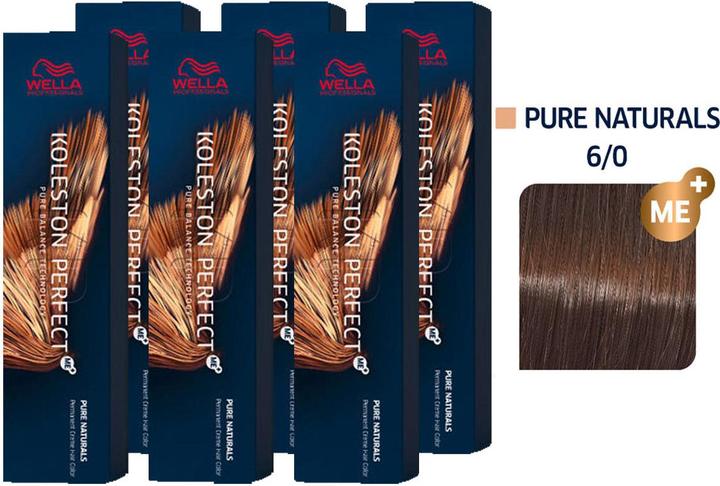 Produktbild Wella Koleston Perfect ME+ Pure Naturals 6er Set 6/0 Dunkelblond (0, 6)