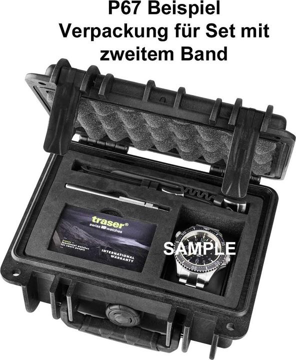 Produktbild Traser H3 109376 P67 T25 SuperSub Set Black 46 mm Taucheruhr 50ATM (Taucheruhr, 46 mm)
