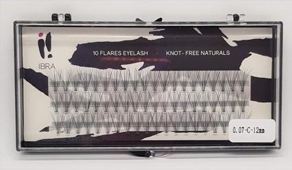 Actual product image Ibra Tufts Of False Eyelashes Super Naturals 0.07 C-12Mm (Artificial eyelashes)