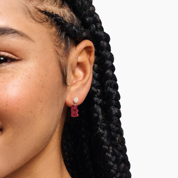Produktbild Thomas Sabo Ohrstecker mit roten Goldbären Silber (Silber 925)