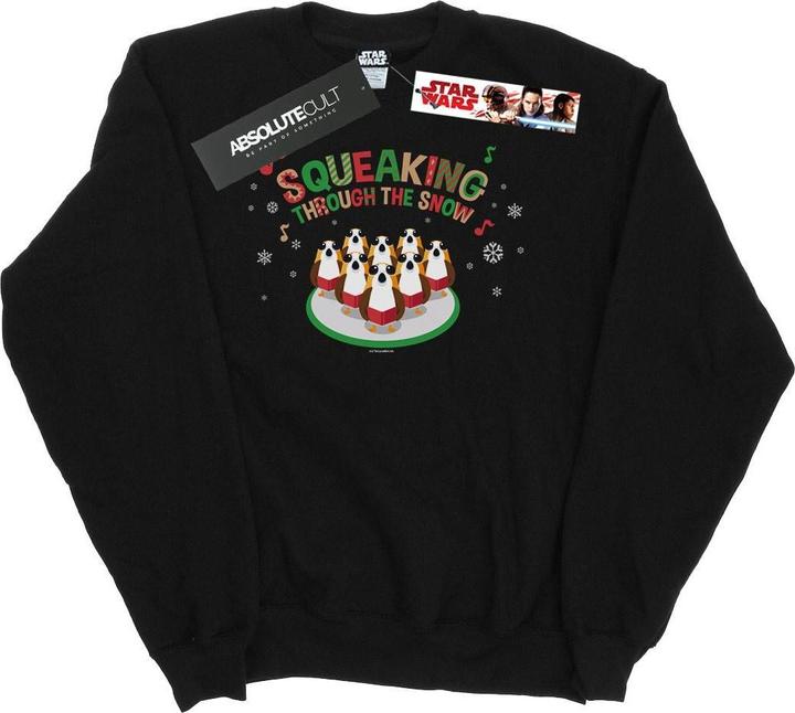 Star Wars The Last Jedi Porgs Squeaking Through The Snow Sweatshirt