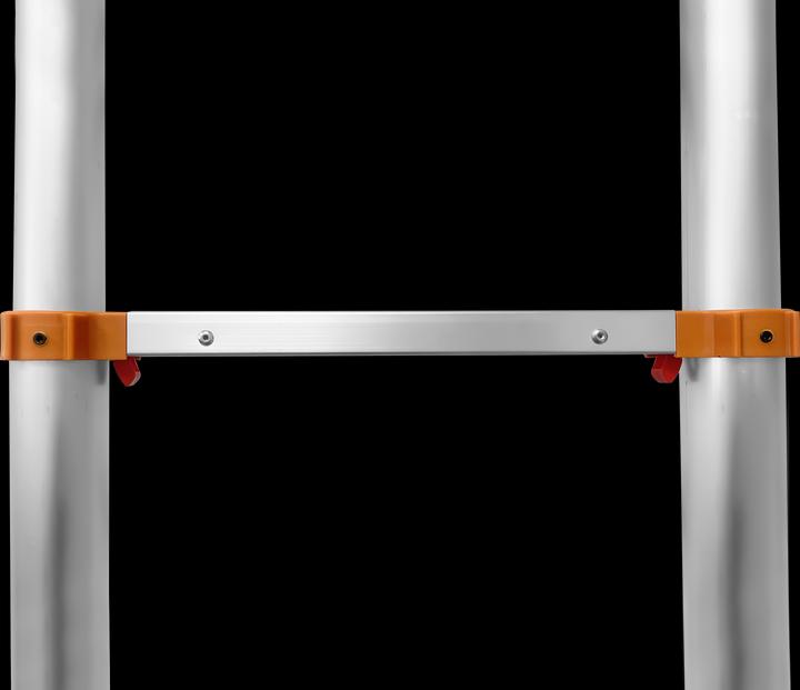 Actual product image CarTech Telescopic ladder 2.6m 1-piece aluminium (Single ladder, 48 cm)