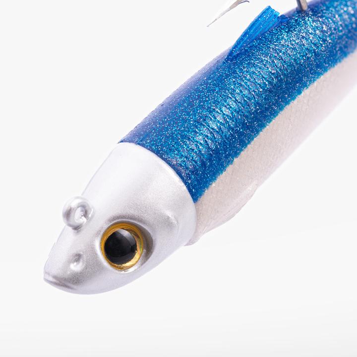 Image du produit Caperlan Combo d'appâts en caoutchouc Osarda 100 bleu/vert pailleté (10 cm)