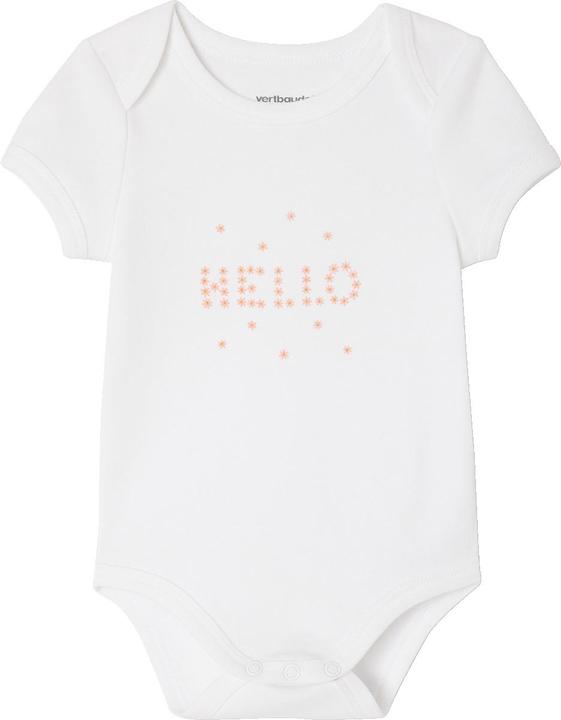 Image du produit Vertbaudet Bio-Kollektion: 3er-Pack Baby Schlupfbodys mit kurzen Ärmeln (68)