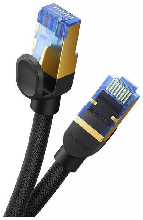 Image du produit Baseus Câble réseau en fil métallique cat.7 Ethernet RJ45, 10Gbps, 20m (noir) (S/FTP, CAT7, 20 m)