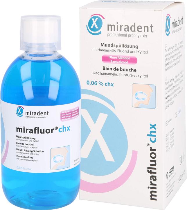 Actual product image Miradent Mirafluor CHX (500 ml, Mouthwash)