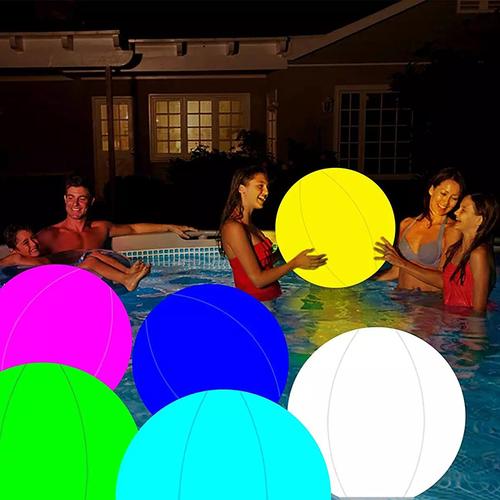 Actual product image Minhgoring Inflatable beach ball with LED (Ø 40cm) - multicolour and remote control