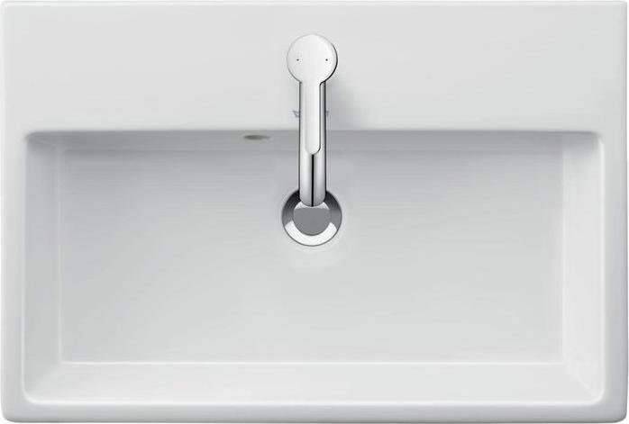Actual product image Duravit Washbasin Compact VERO AIR o ÜL m HLB 600x400mm 1 tap hole white WG (Fitted sink, 40 cm, 60 cm)