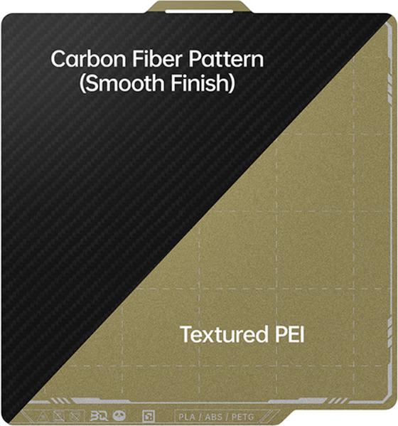 Actual product image 3d-printerstore.ch BIQU Buildplate for Bambu Lab textured PEI - Carbon PET für P1/X1 Series (Plate)