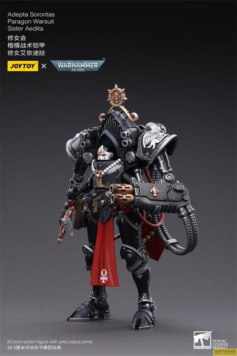 Actual product image Joy Toy Warhammer 40k Action Figure 1/18 Adepta Sororitas Paragon Warsuit Sister Aedita 12 cm