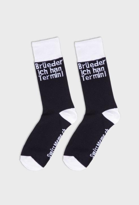Produktbild SwissMeme Brüeder ich han Termin! Socken (37 - 42)