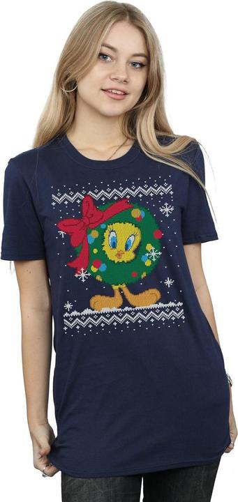 Produktbild Looney Tunes Tweety Pie Christmas Fair Isle TShirt (M)