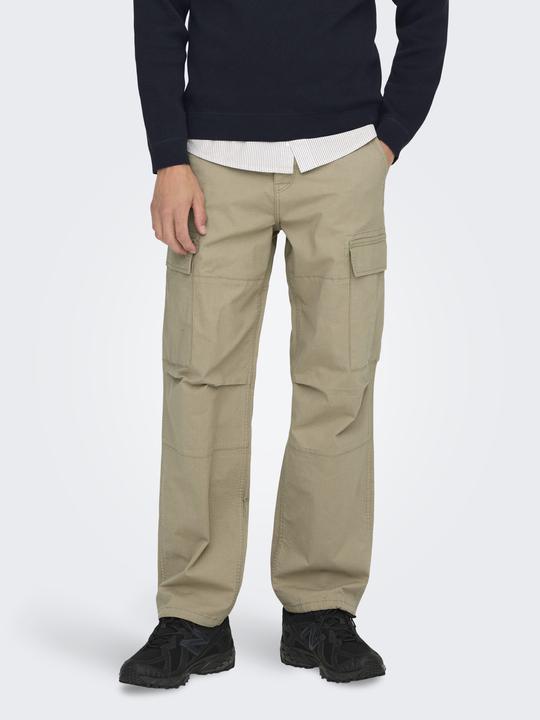 Immagine prodotto Only & Sons Pantaloni cargo elasticizzati a vita media dal taglio loose fit Pantaloni (34)
