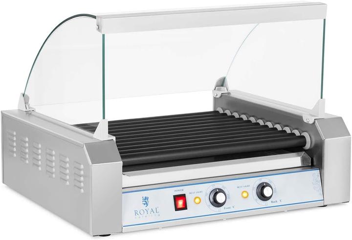 Actual product image Royal Catering Hot Dog Grill - 11 rollers - Teflon