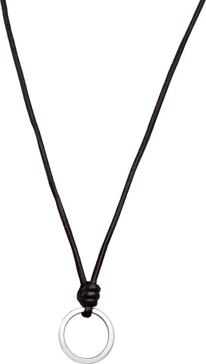 Image du produit Elli Collier support de breloques bande textile argent 925 (Argent sterling 925, Cuir, Pas de pierre précieuse)