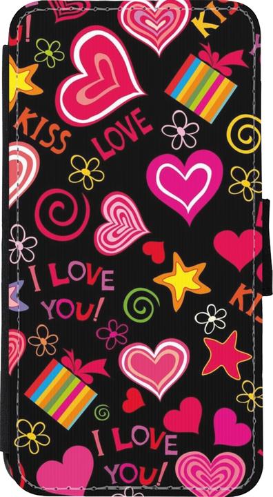 Immagine prodotto PhoneLook Cover Portafoglio nero San Valentino 2023 simboli d'amore (Apple iPhone XS Max)