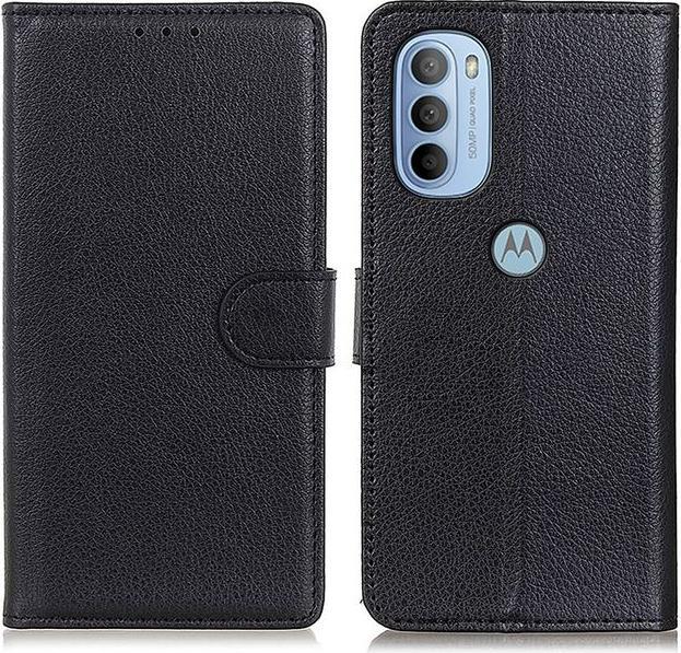 Actual product image MU Classic Litchi Leather Bookcover Series (Motorola Moto G41, Motorola Moto G31)