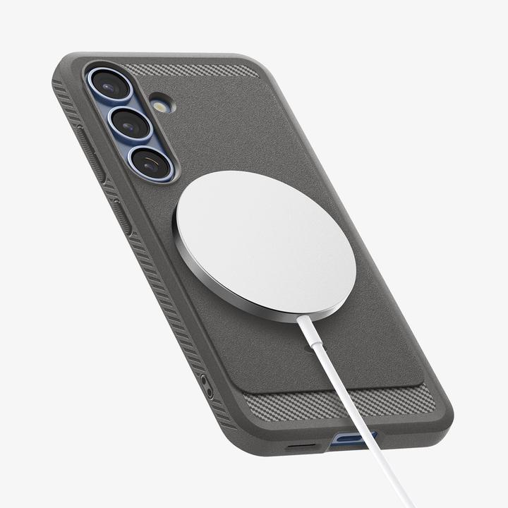 Actual product image Spigen Rugged Armor Mag MagSafe Case for Samsung Galaxy S25 - Gray (Samsung Galaxy S25)