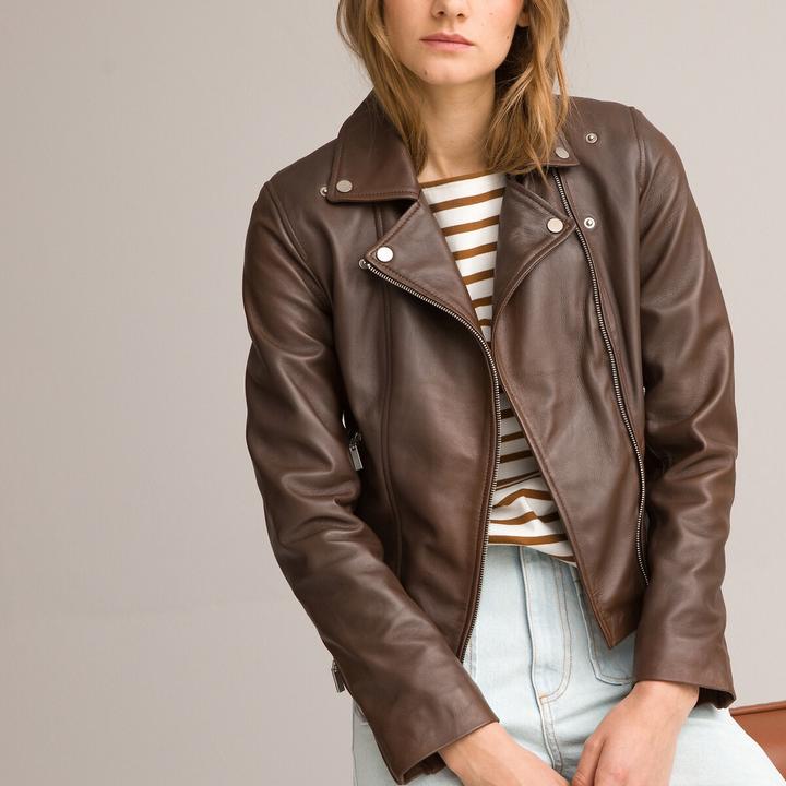 Immagine prodotto La Redoute Collections Giacca in pelle stile motociclista (44)