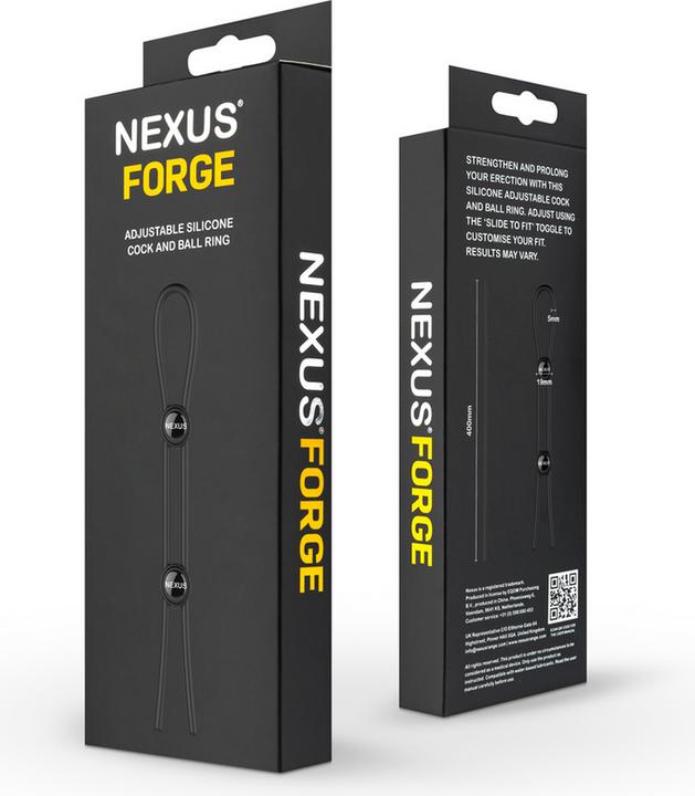 Image du produit Nexus Forge - Anneau de Pénis Double Réglable - Noir (4 cm)