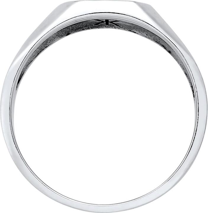 Produktbild Kuzzoi Ring Basic Siegelring Herren Quadrat Matt 925 Silber (66, 925 Silber)