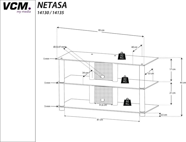 Actual product image VCM Netasa (95 x 40 x 45 cm)