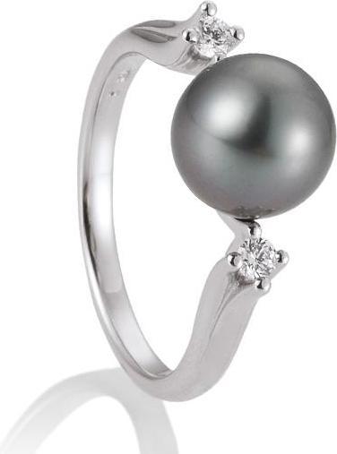 Produktbild Breuning RING - TAHITI-Z.-PERLE/Brill. 0,10 Ct. H/si (54, 585/14 K Gold)