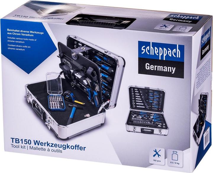 Actual product image Scheppach Hand tool set TB150 in metal case 101 pcs. (101 pieces)