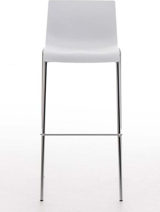 Produktbild CLP Barhocker Hoover Chrom 4-Fuss Gestell, weiss