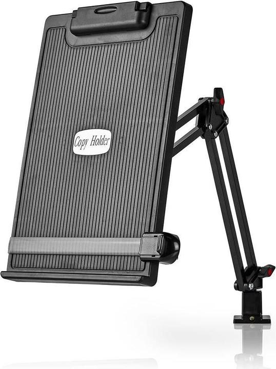 Produktbild Nedis Vorlagenhalter Ergonomischer Aktenhalter Vollbeweglich Tischhalterung Schwarz Grau/Schwarz, ER (1 x)