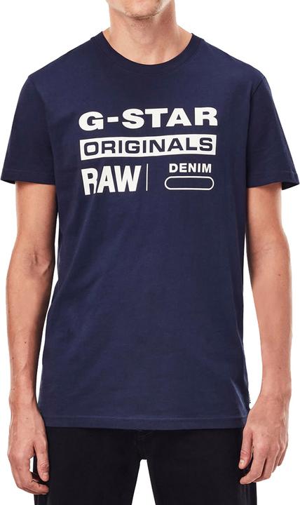 Actual product image G-Star Printed Graphic Eight T-Shirt Regular Fit Sartho Blue (S)