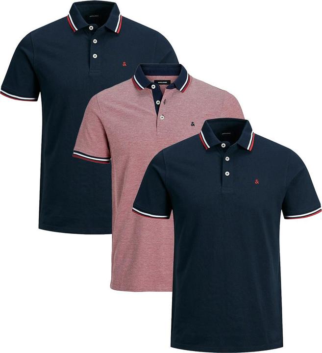 Produktbild Jack & Jones 3er Pack Paulos - Slim Fit Poloshirt (XL)