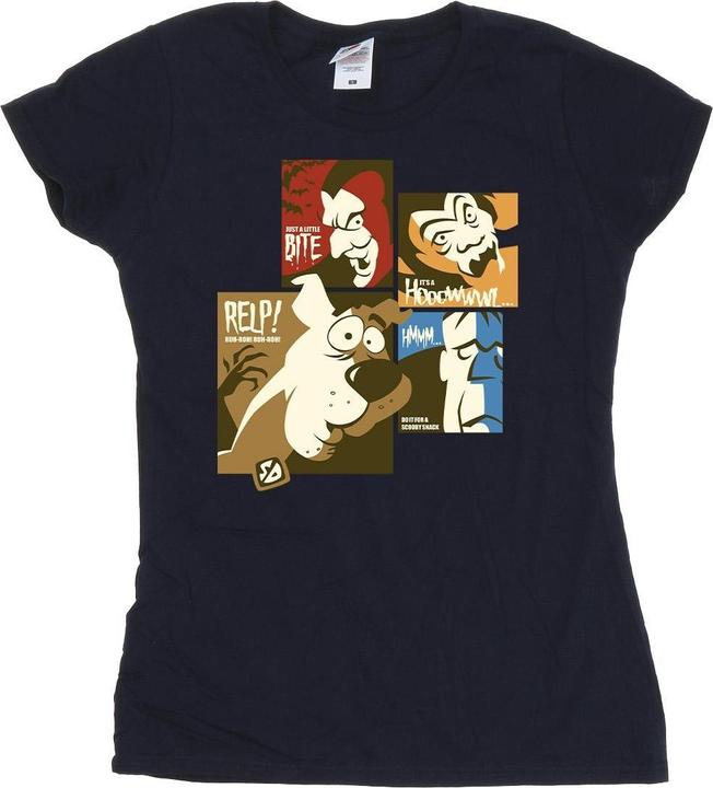 Actual product image Scooby Doo Womens/Ladies Squares Faces Cotton T-Shirt (L)