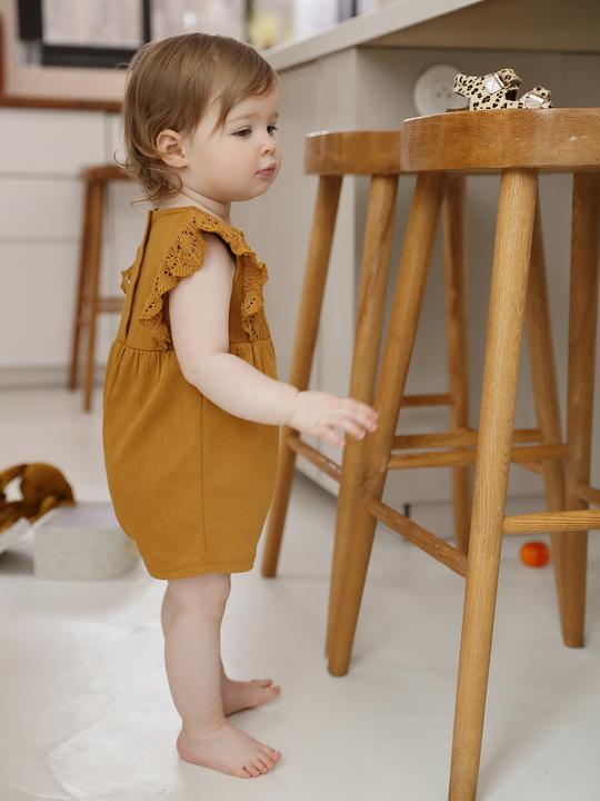 Produktbild Vertbaudet Mädchen Baby Overall mit gehäkeltem Oberteil (98)