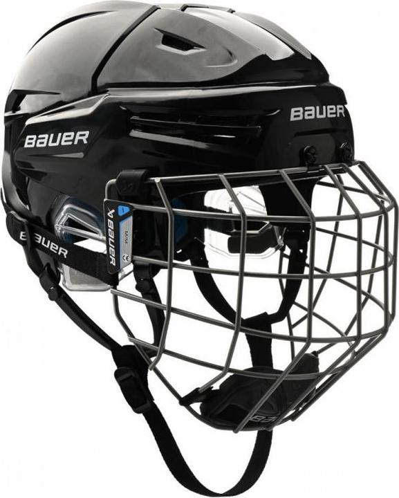 Bauer Re-Akt 65 Hockeyhelm mit Käfig (Weiss, M) (M)