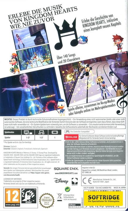 Produktbild Square Enix Kingdom Hearts Melody of Memory (Switch, DE)